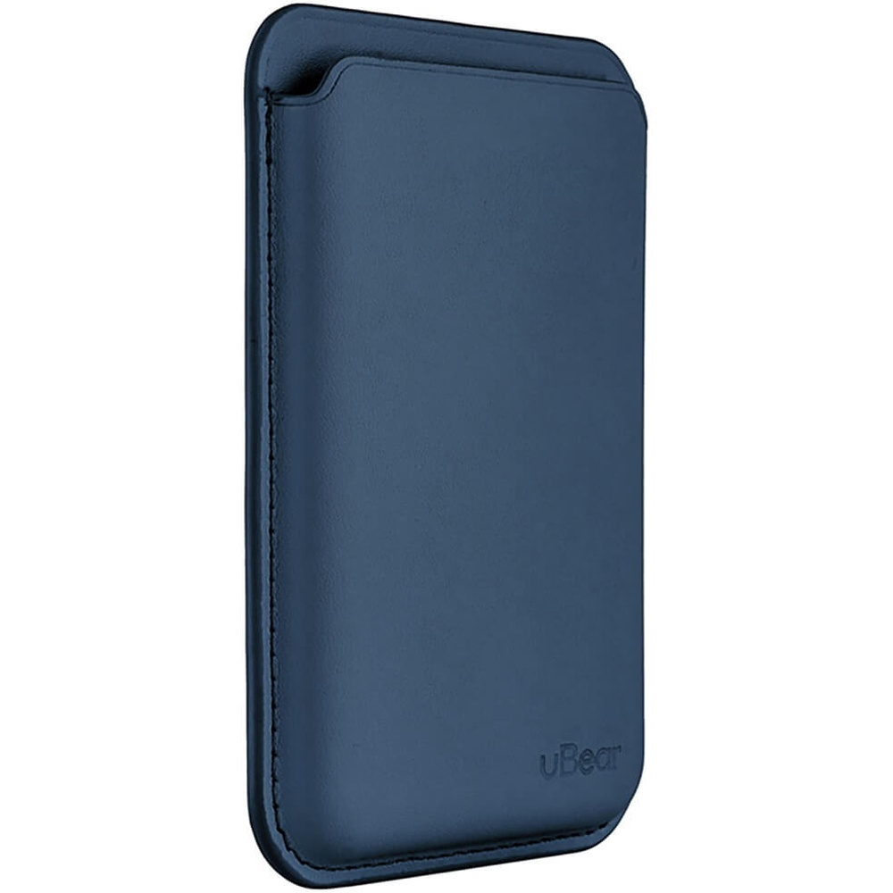 Чехол защитный uBear Shell Case, кардхолдер, эко-кожа, тёмно-синий